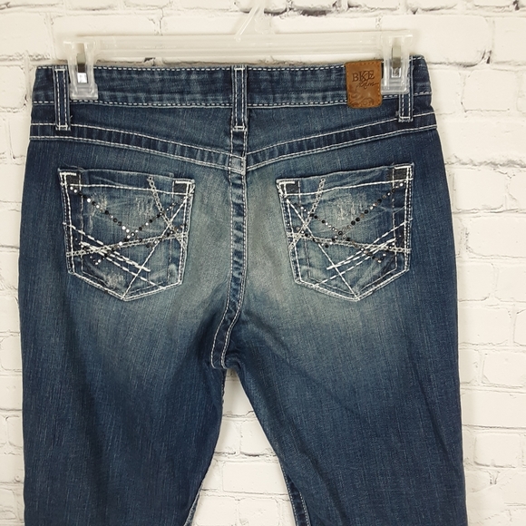 BKE KATE distressed stretch blue jeans size 32 - Picture 2 of 12